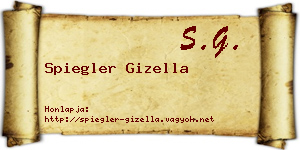 Spiegler Gizella névjegykártya